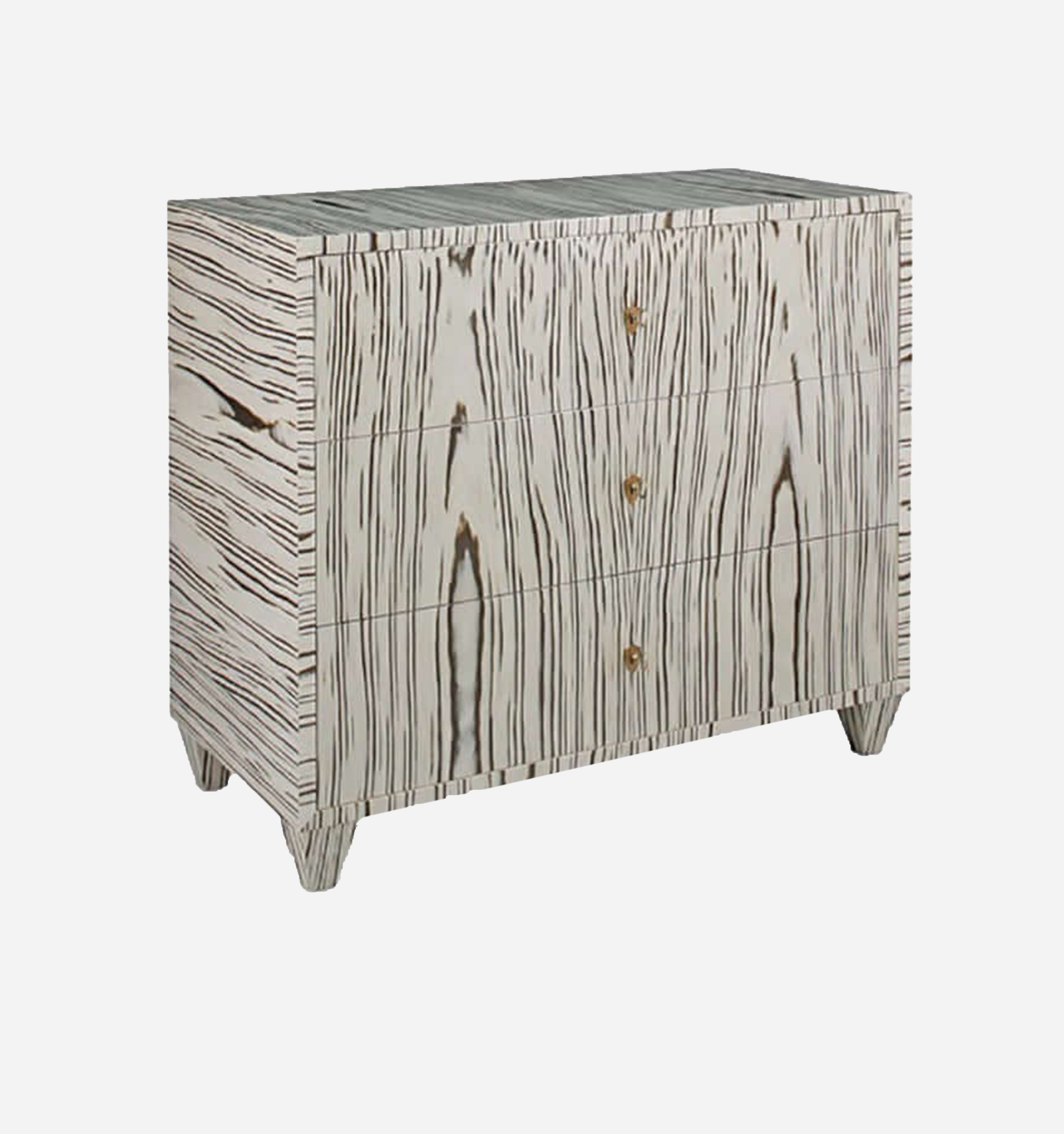 Space Saving Contemporary Zebra Accent Chest