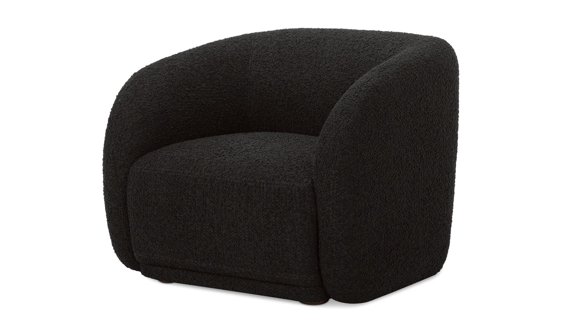 Faye Accent Chair, Black Boucle