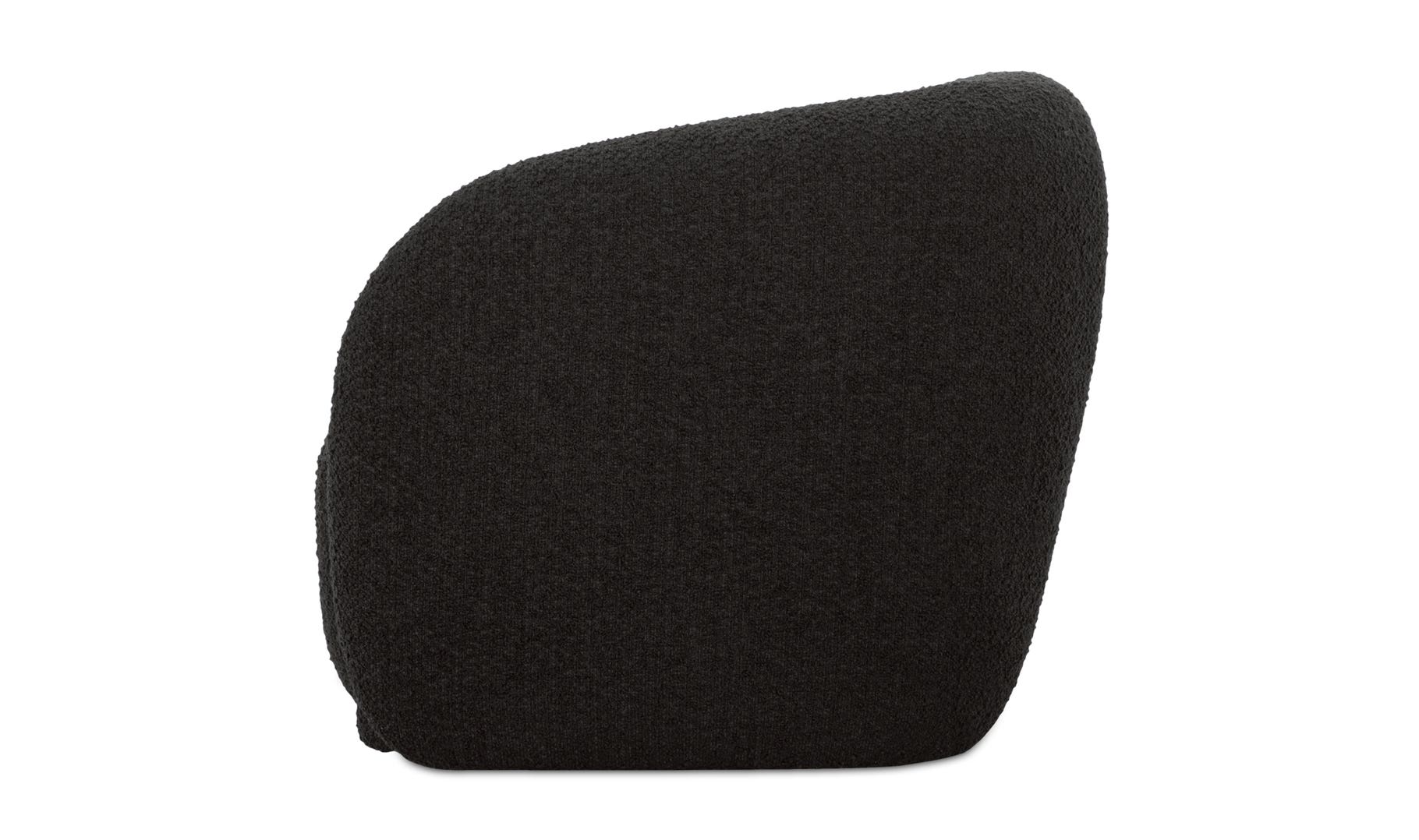 Faye Accent Chair, Black Boucle
