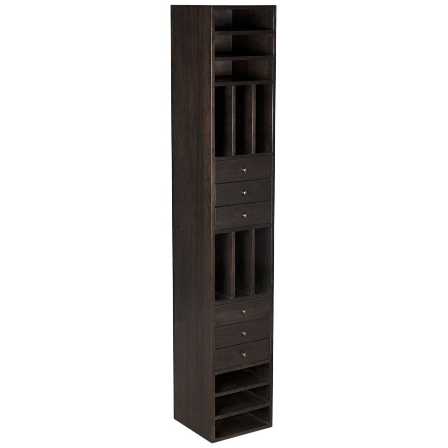 Tubula Bookcase, Ebony Walnut