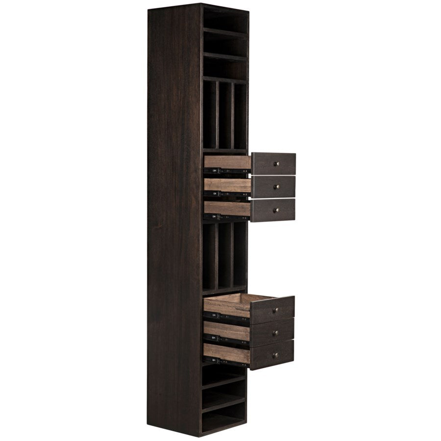 Tubula Bookcase, Ebony Walnut