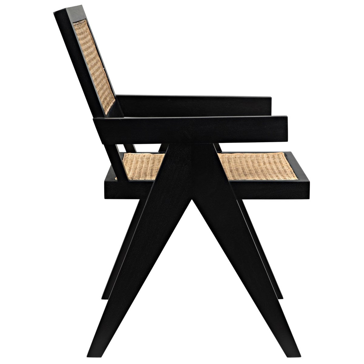 Jude Chair with Caning, Black
