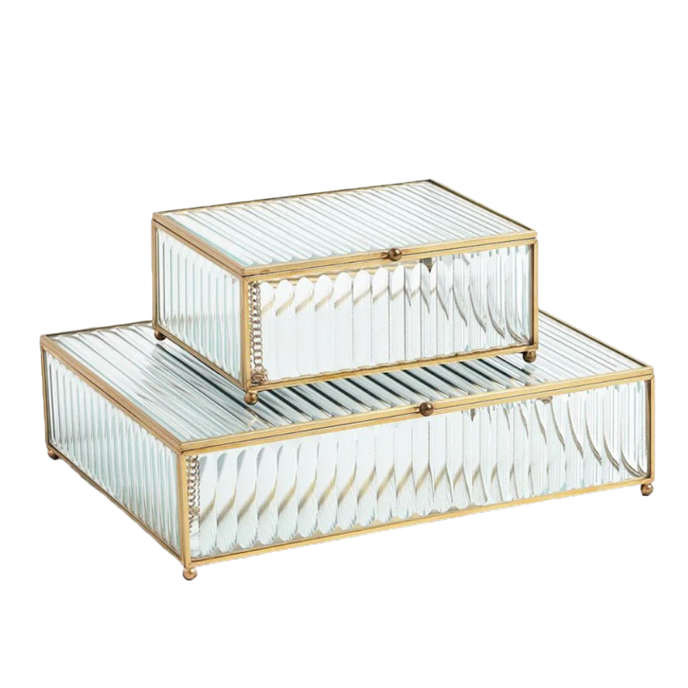 Contemporary Stripe Rectangle Decorative Box Set