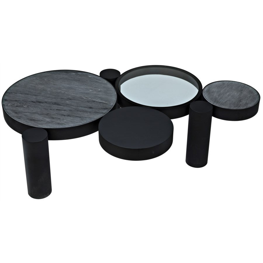 Trypo Coffee Table, Black Metal