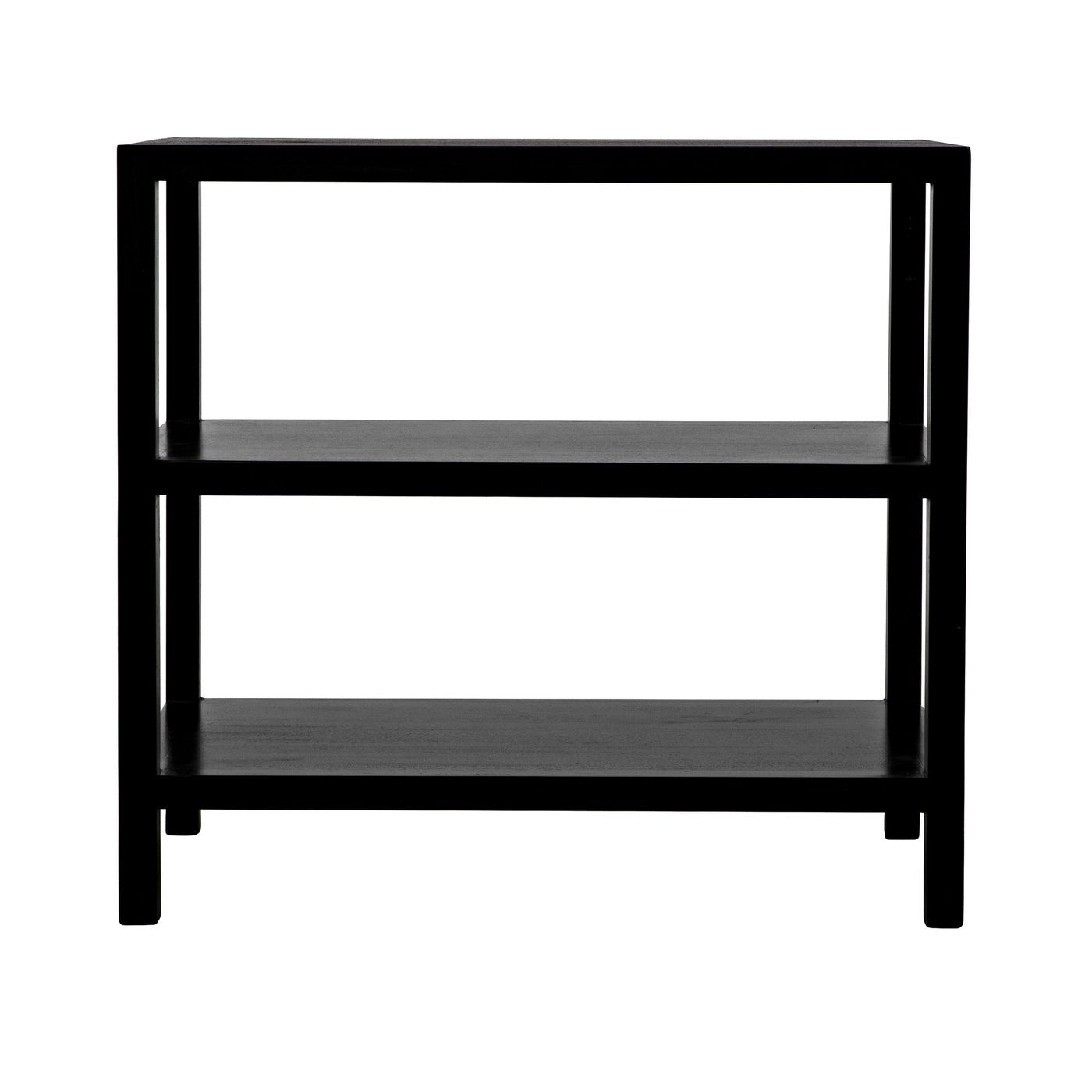 2 Shelf Side Table, Hand Rubbed Black