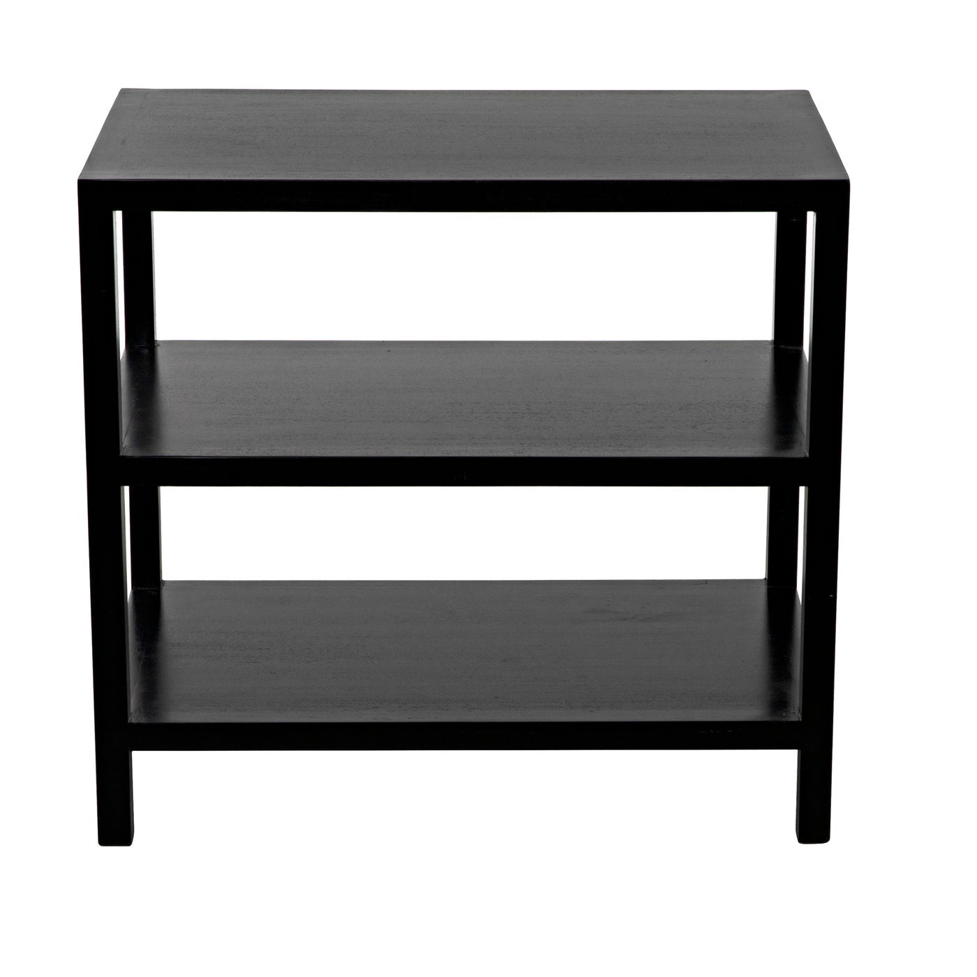 2 Shelf Side Table, Hand Rubbed Black
