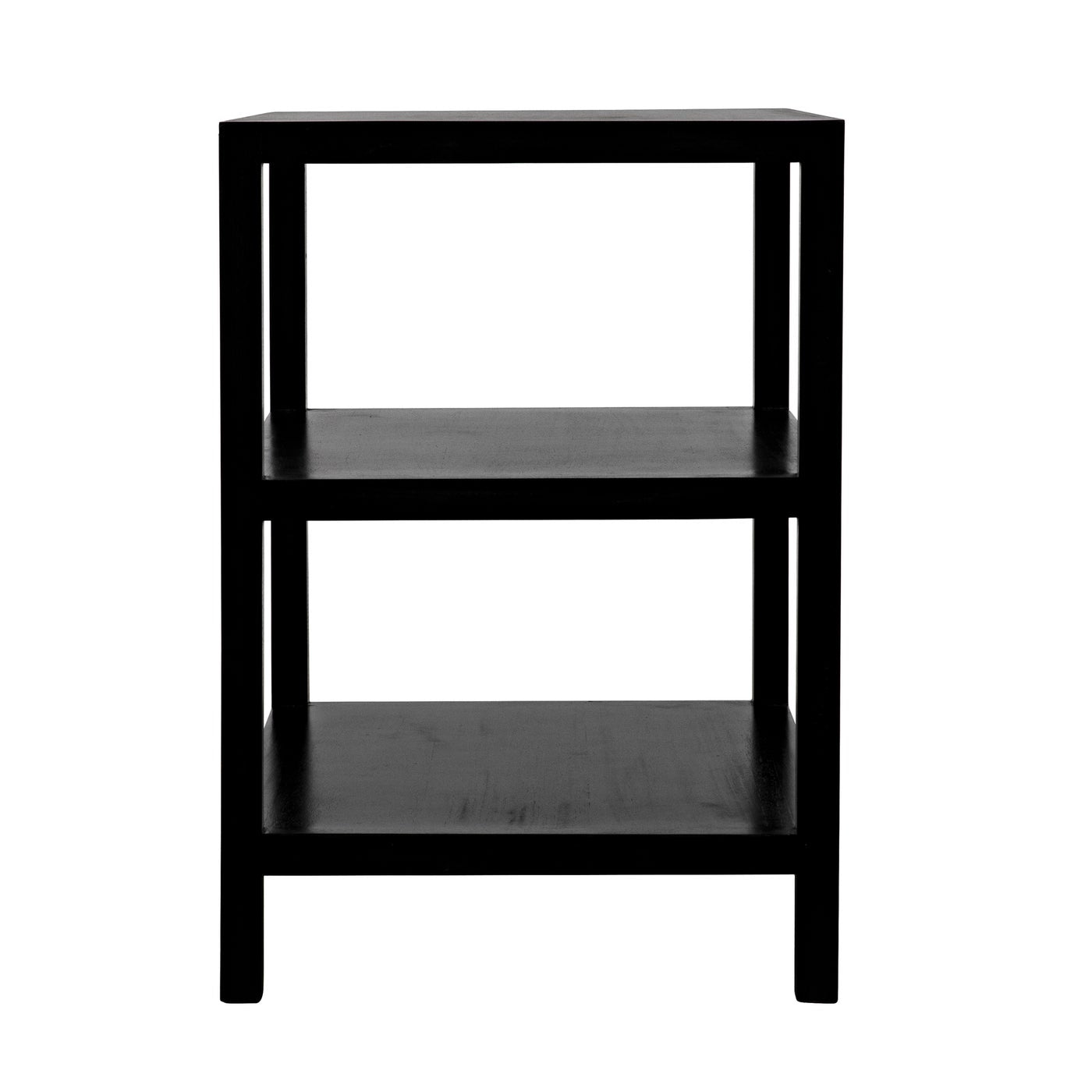 2 Shelf Side Table, Hand Rubbed Black