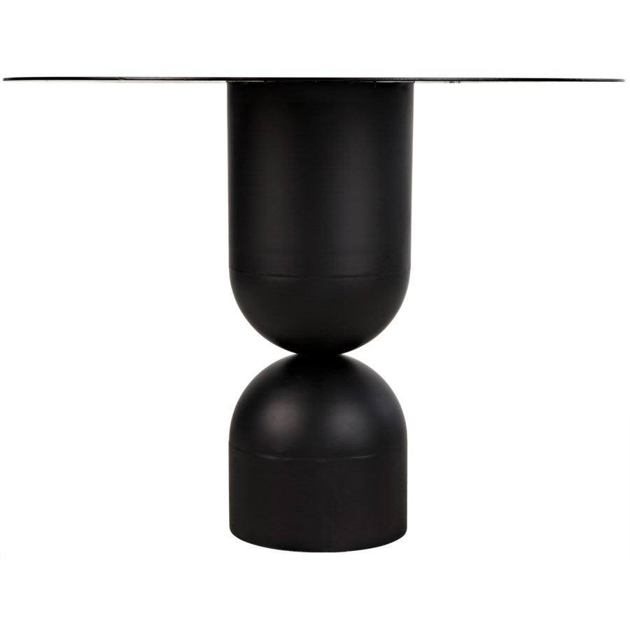 Wanda Dining Table, Black Metal