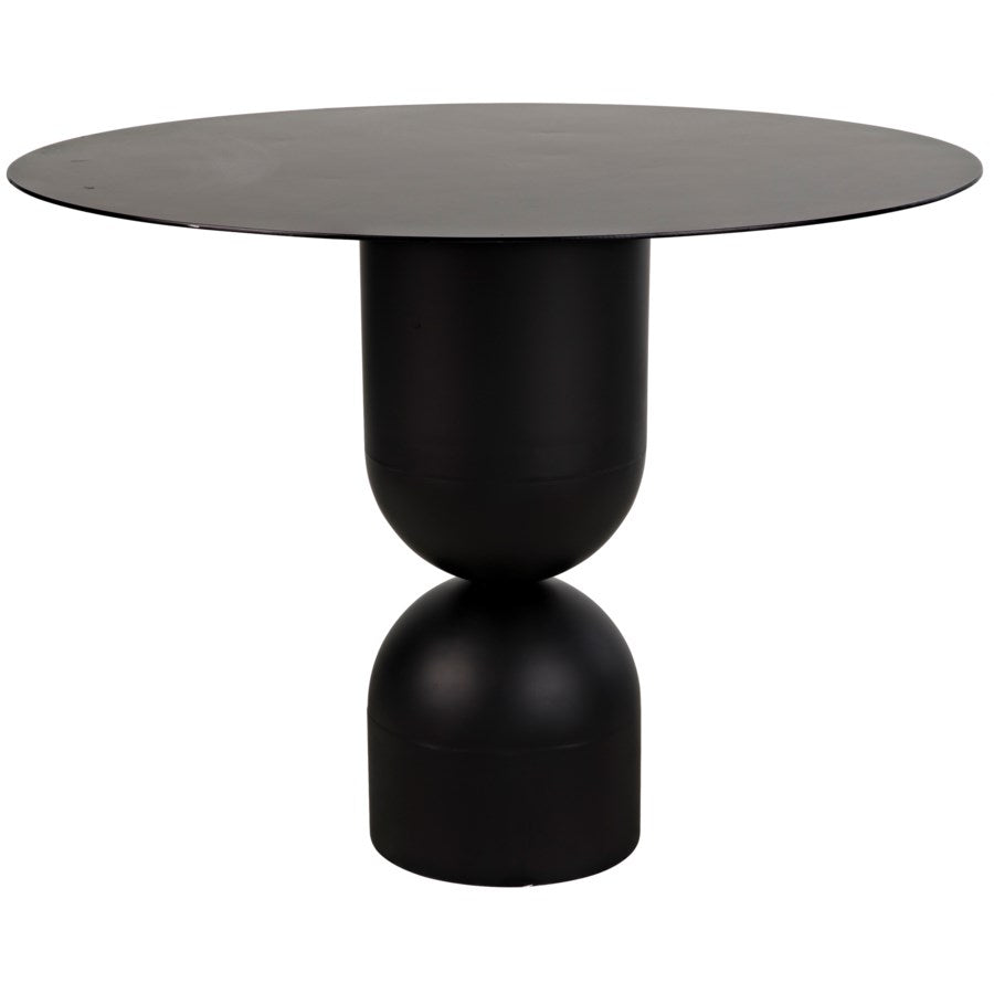 Wanda Dining Table, Black Metal