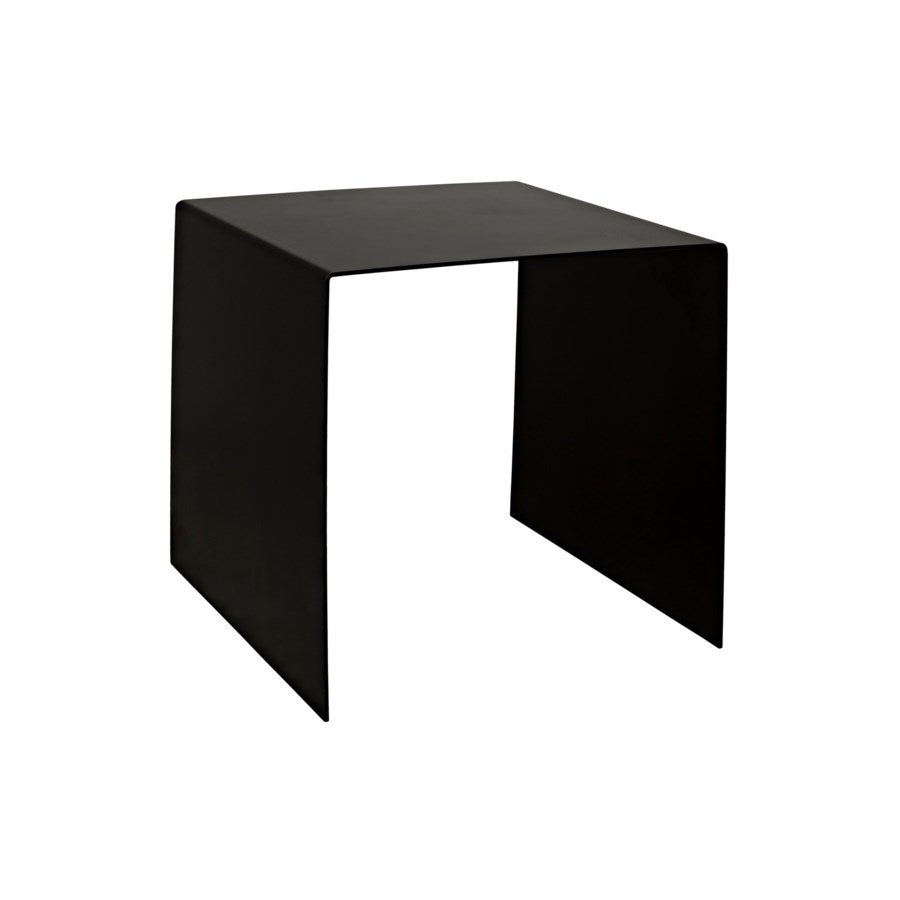 Yves Side Table, Black Metal, Medium