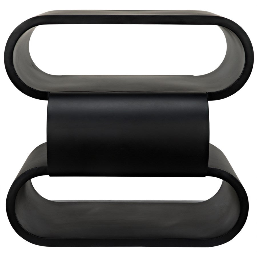 Nada Side Table, Black Metal