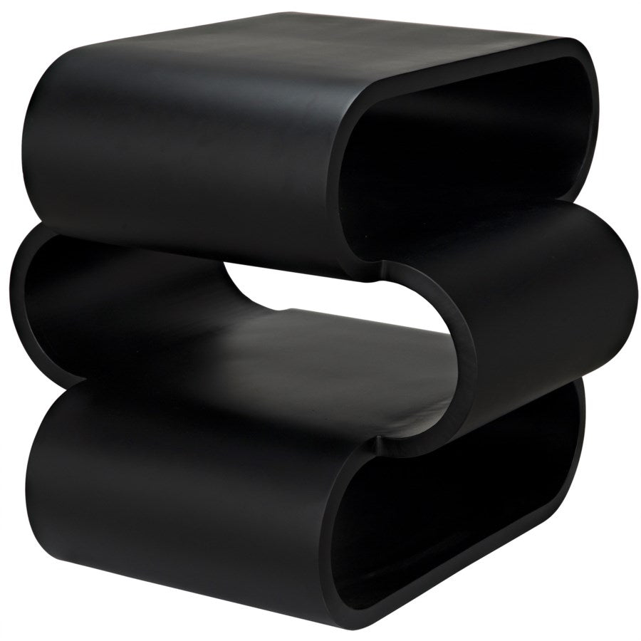 Nada Side Table, Black Metal