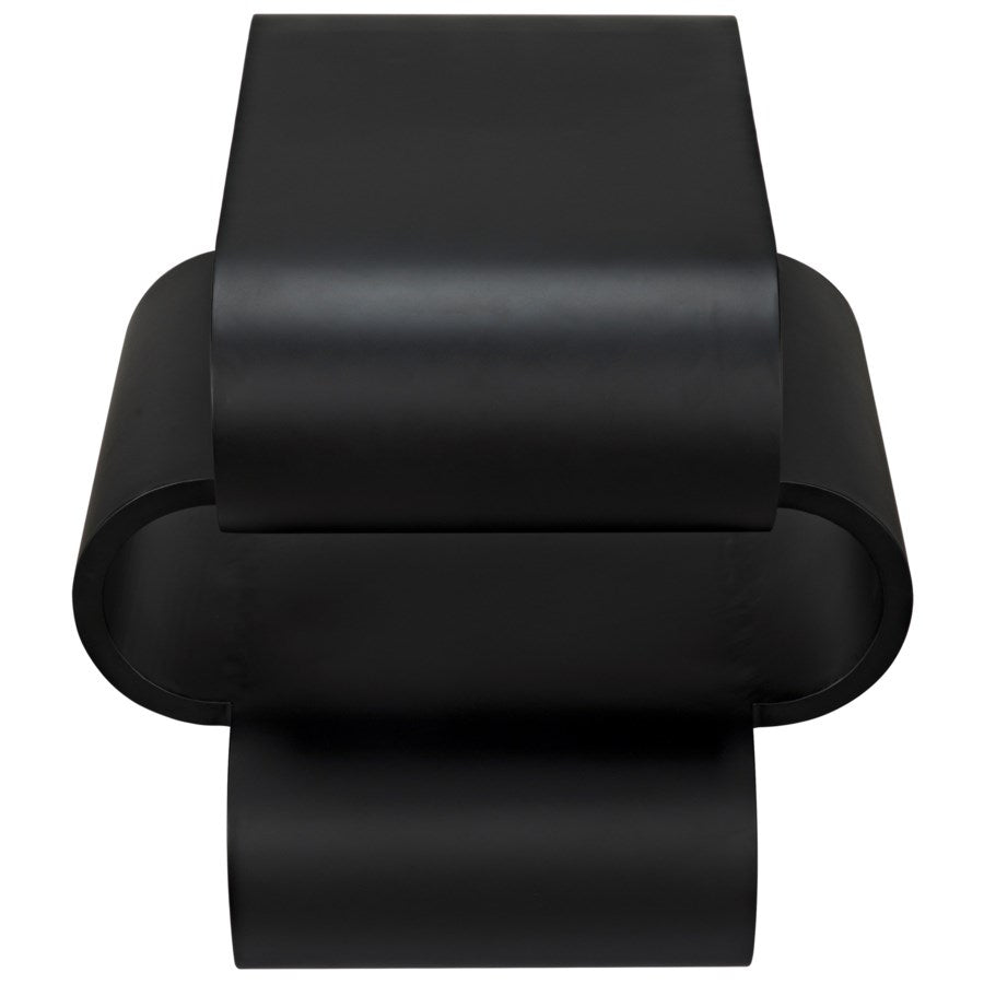 Nada Side Table, Black Metal