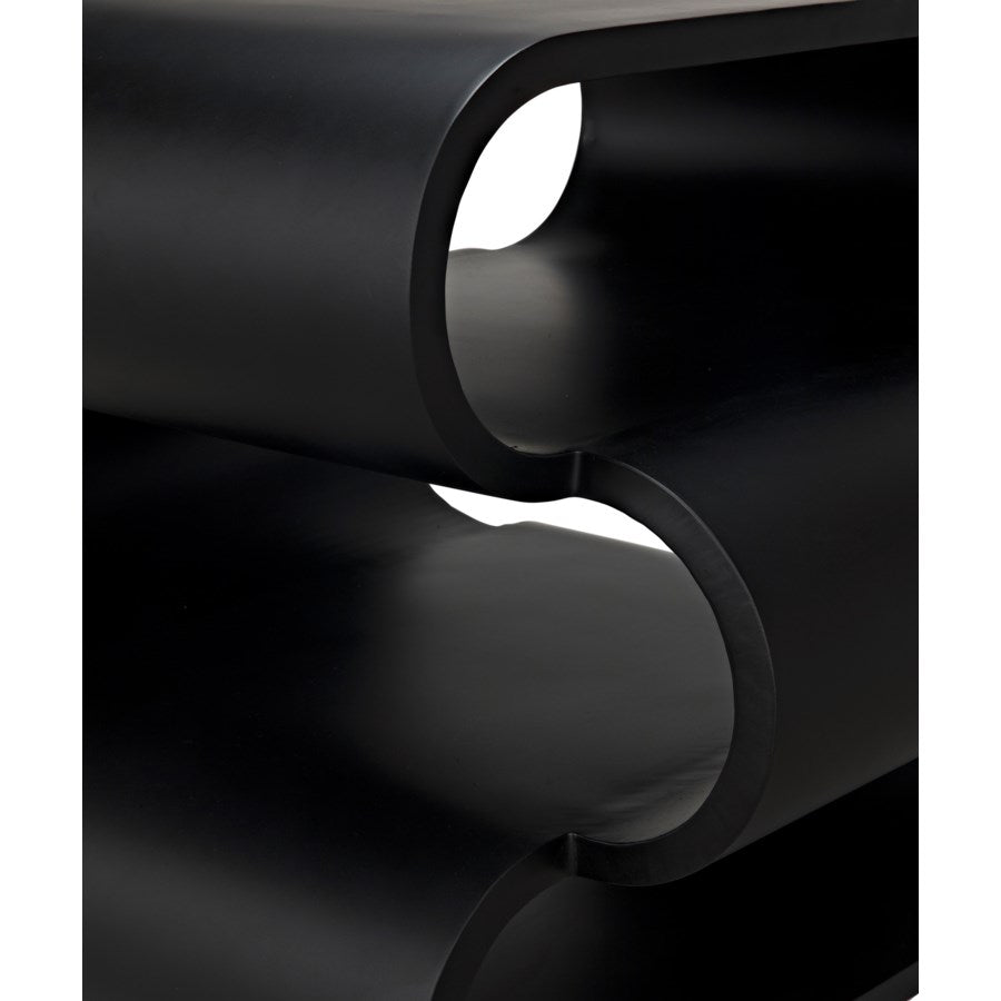 Nada Side Table, Black Metal