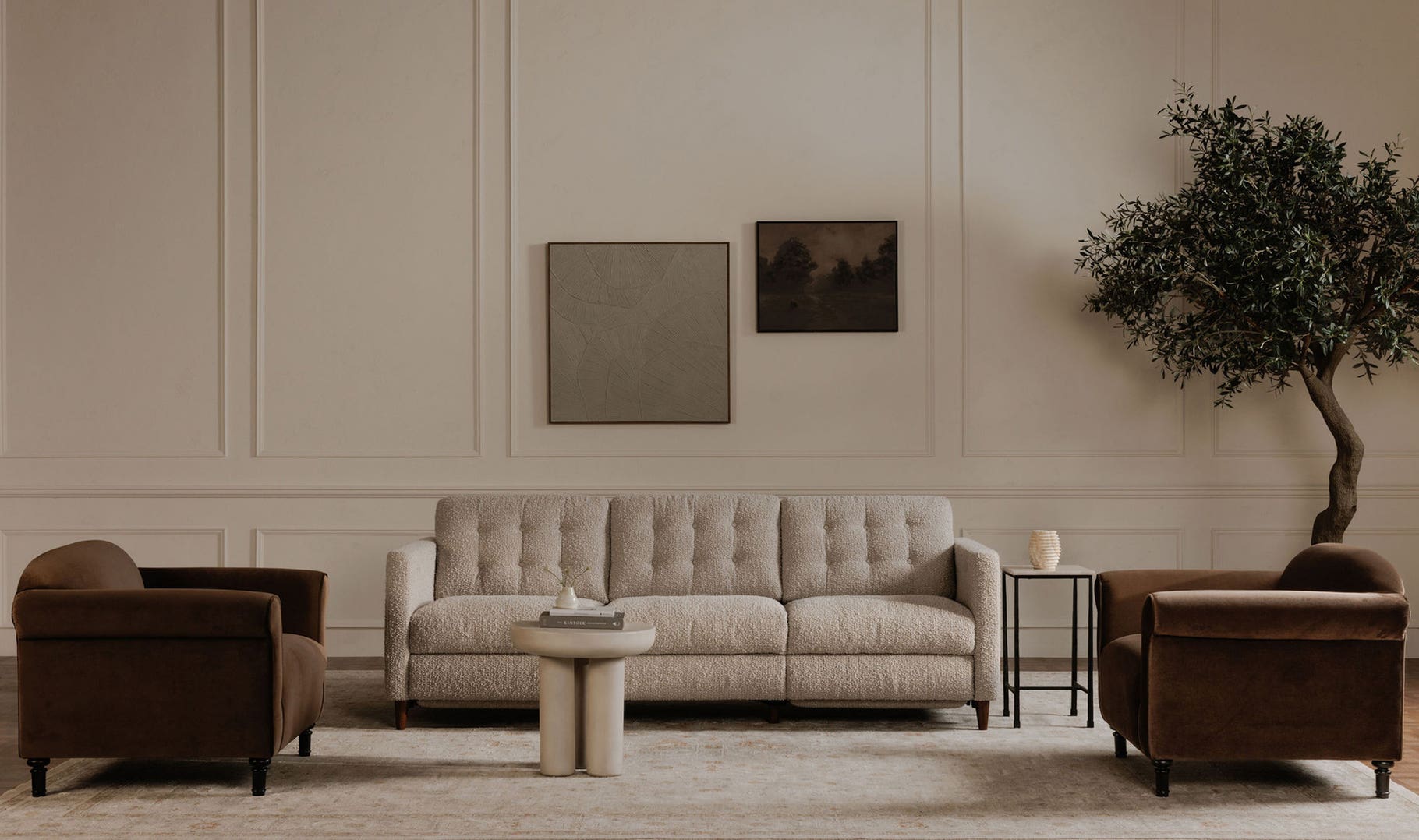 Harmony Accent Chair, Faux Mohair - Daniel House Club