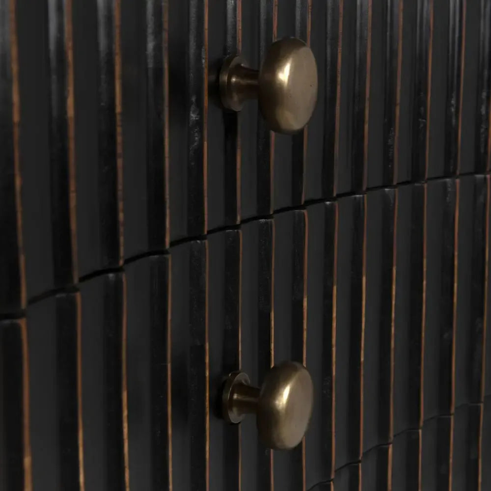 Irene Dresser, Hand Rubbed Black with Light Brown Trim