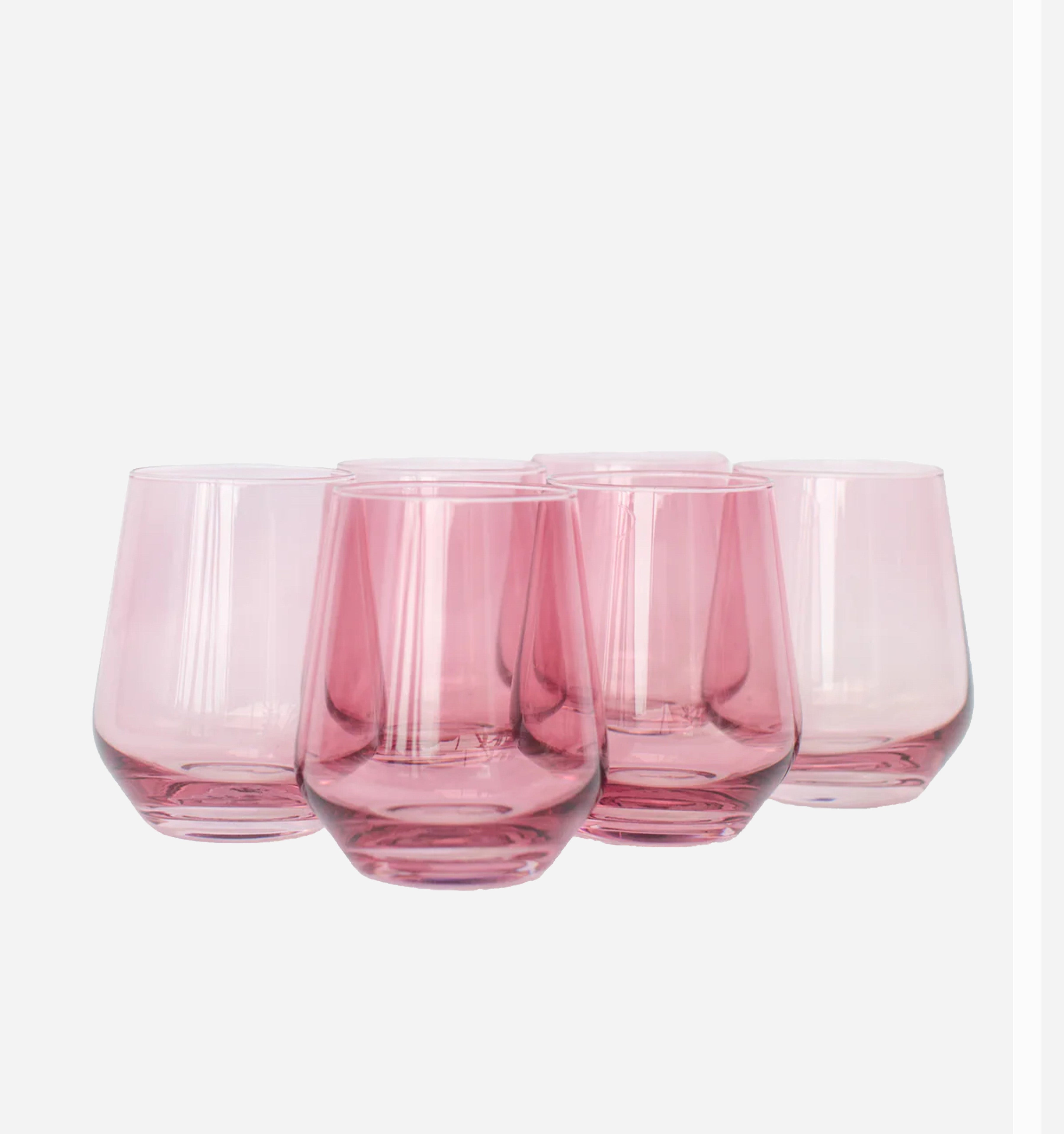 Colored Stemless Wine Glasses