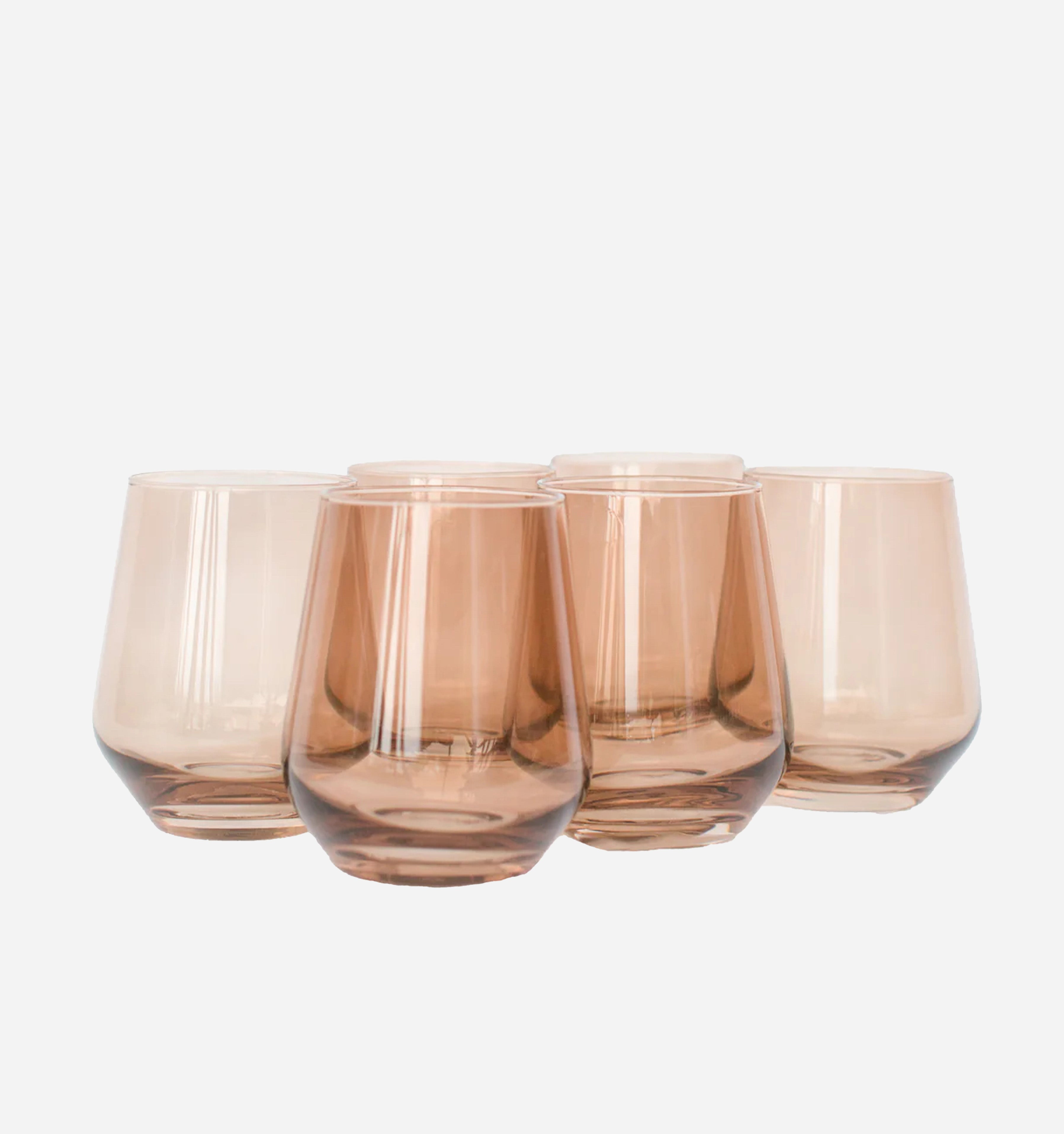 Colored Stemless Wine Glasses