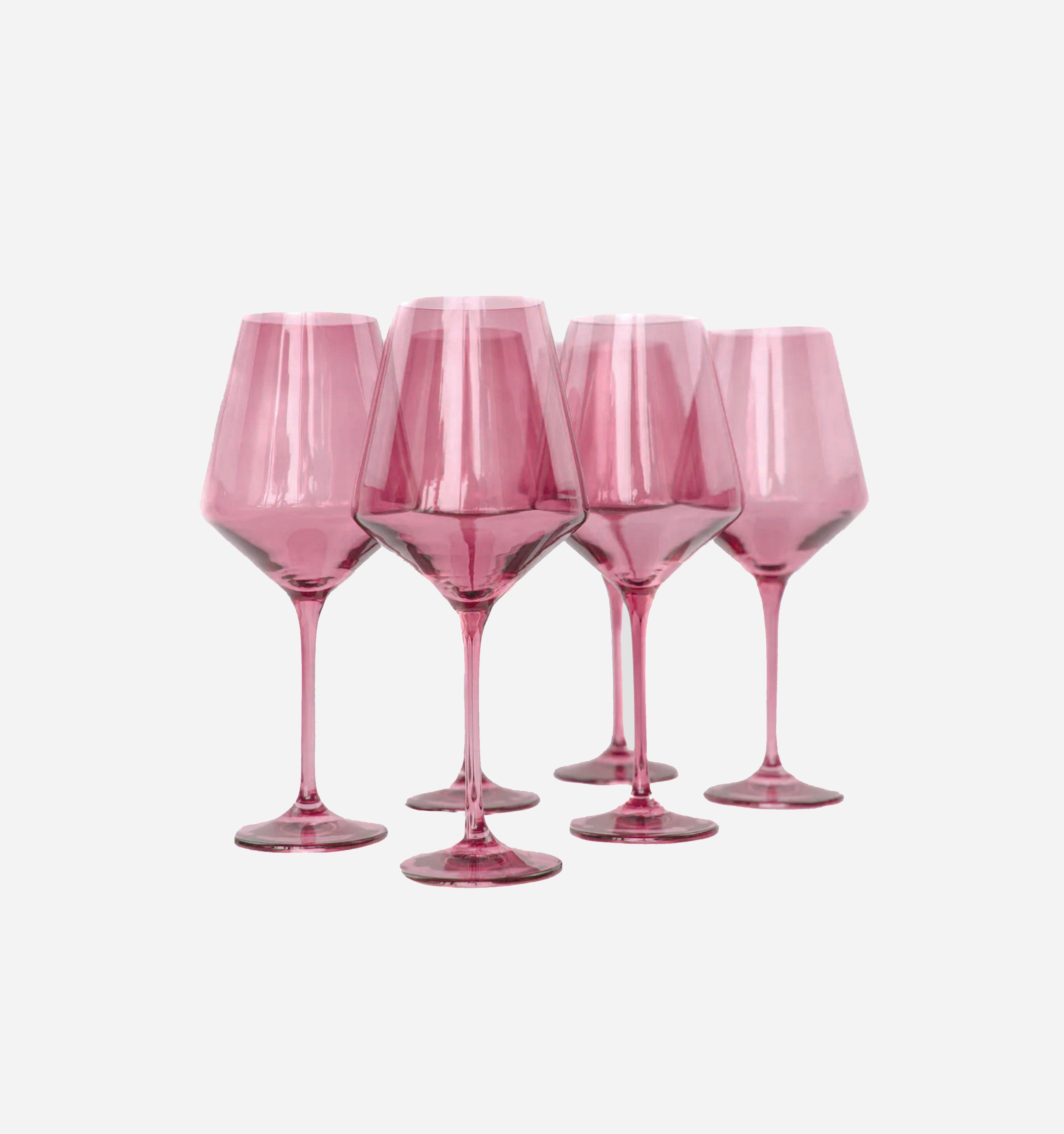 Colored Stemmed Wine Glass