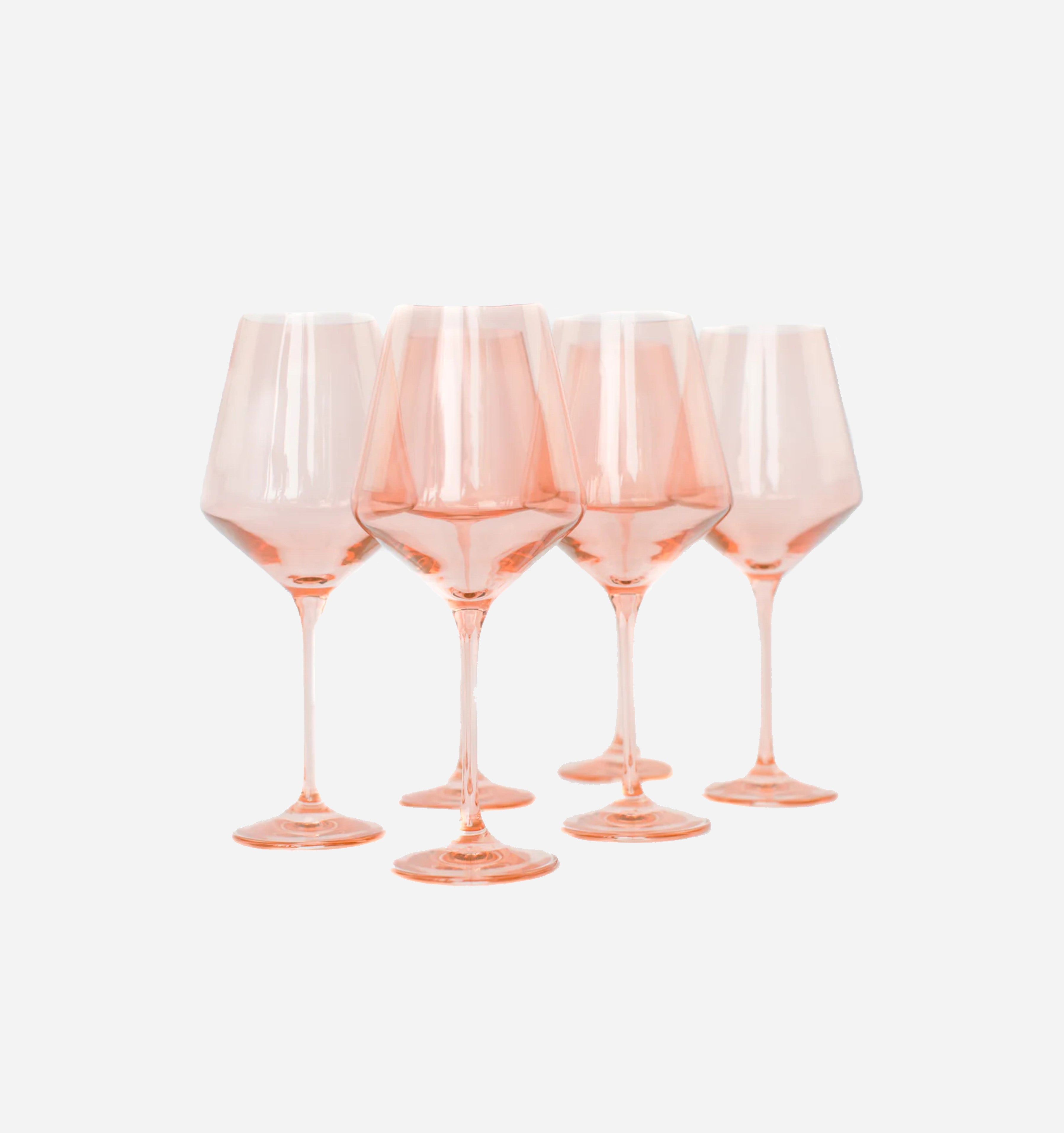 Colored Stemmed Wine Glass