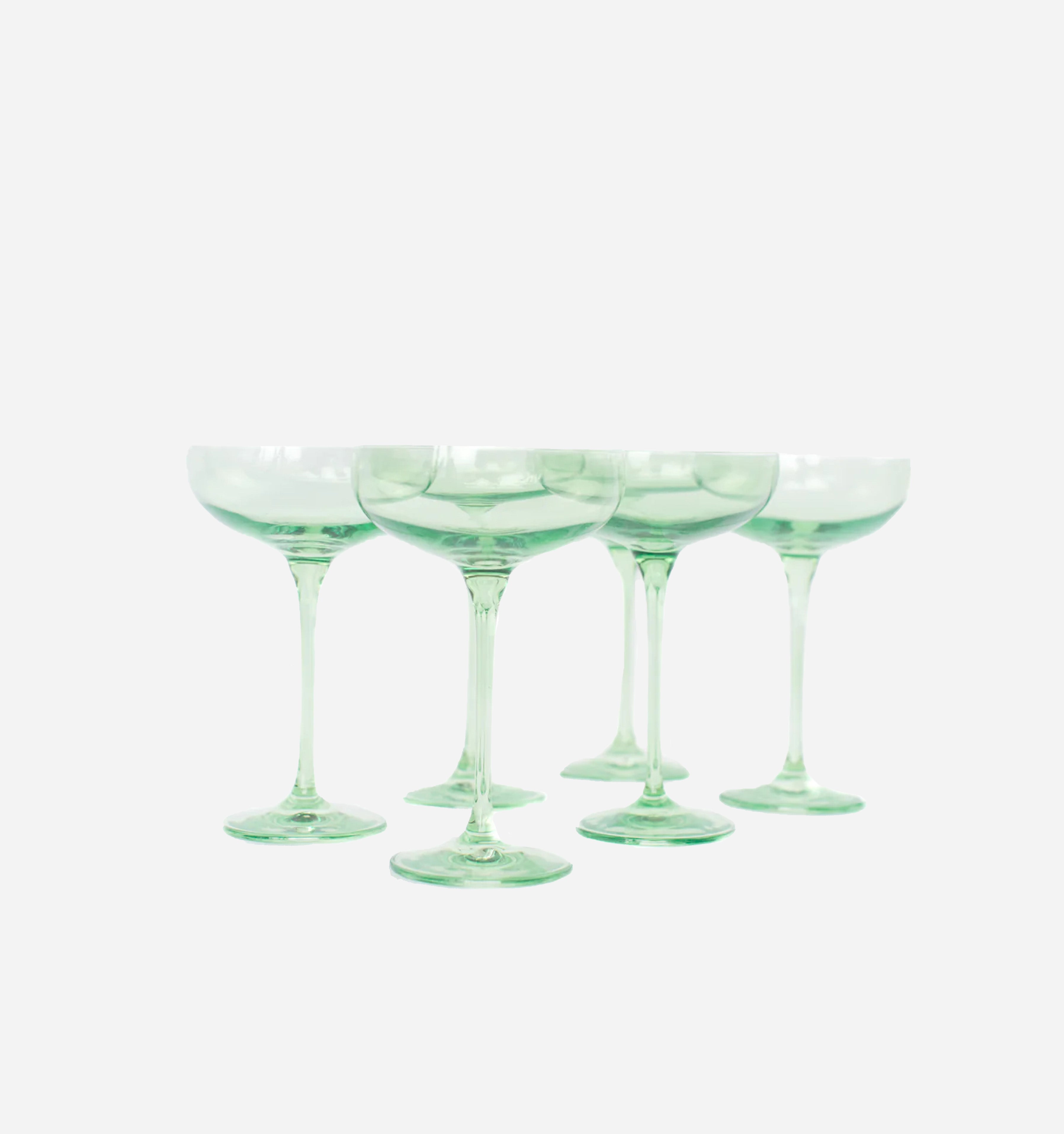 Colored Champagne Coupe Glass