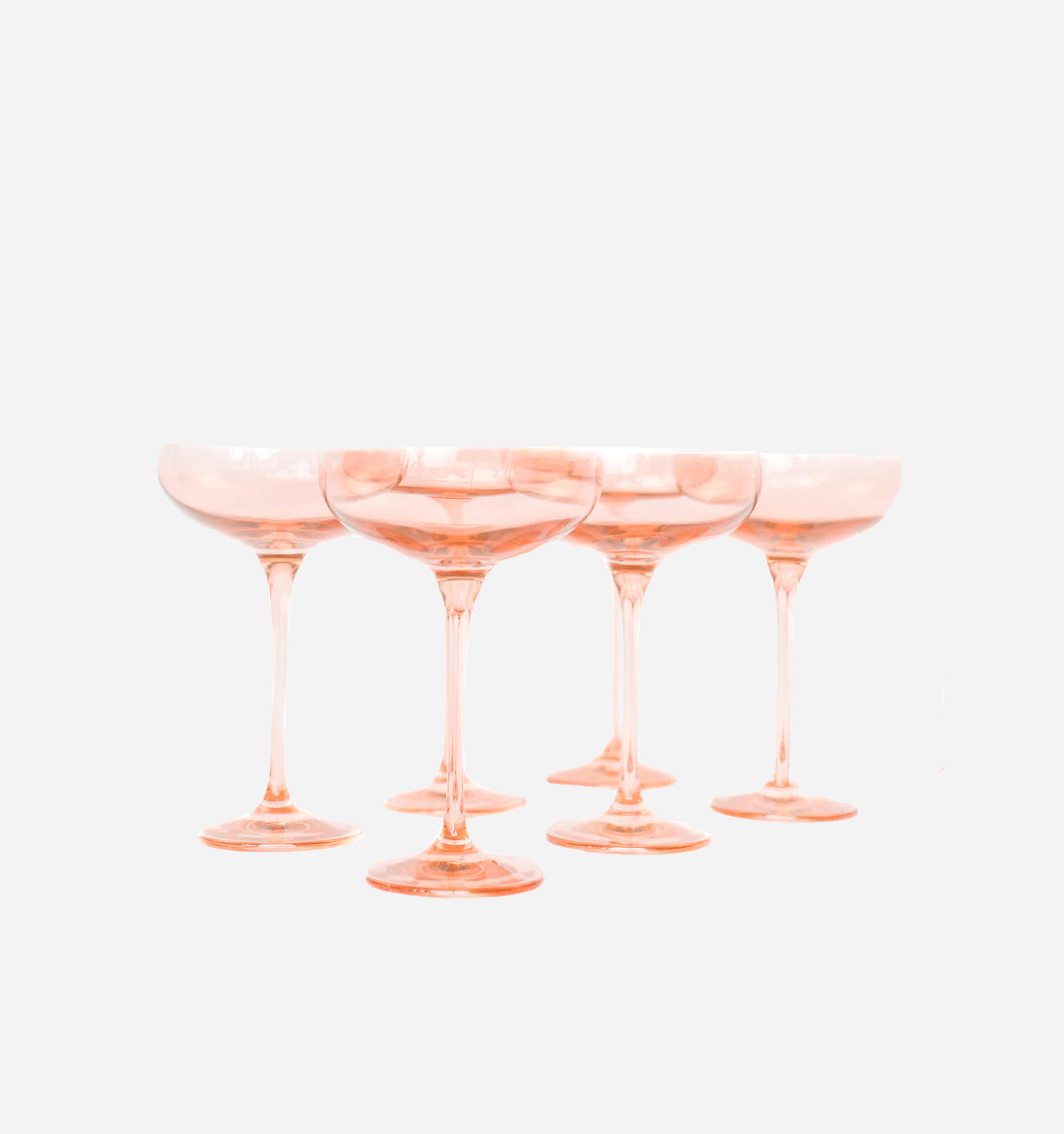 Colored Champagne Coupe Glass