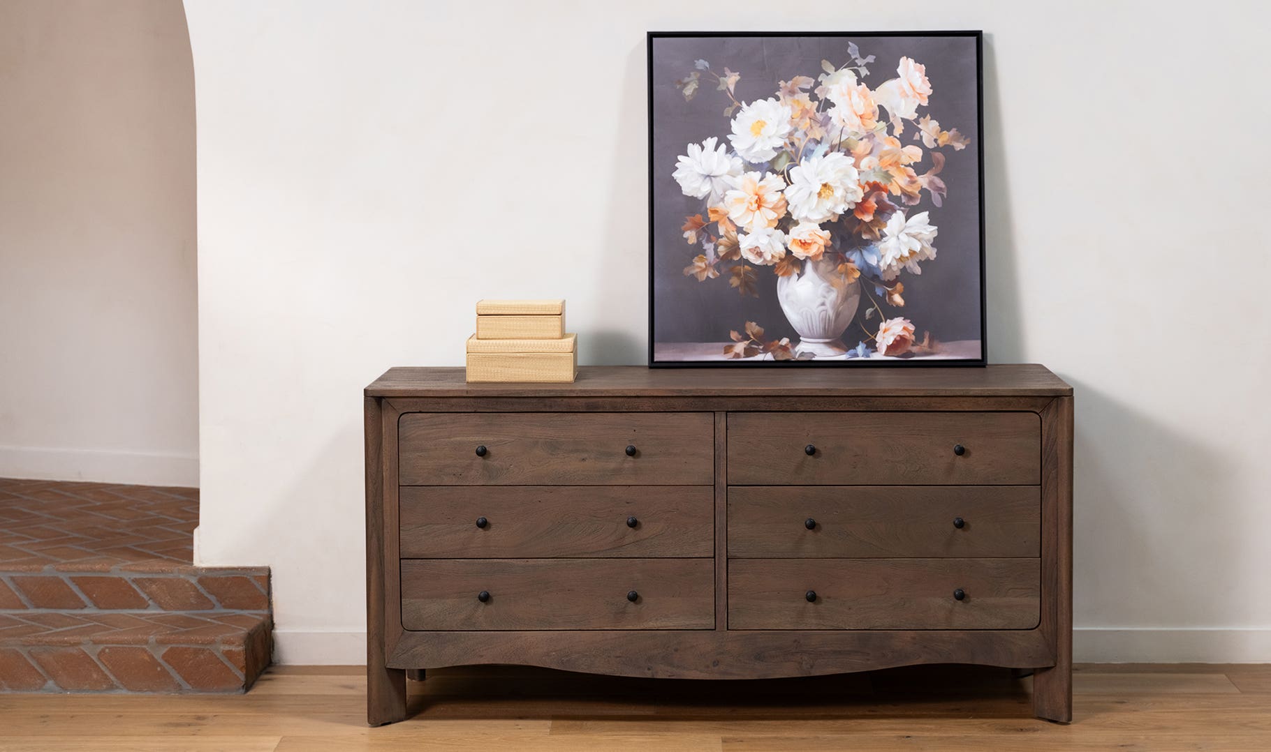 Mabel 6 Drawer Dresser, Dark Brown