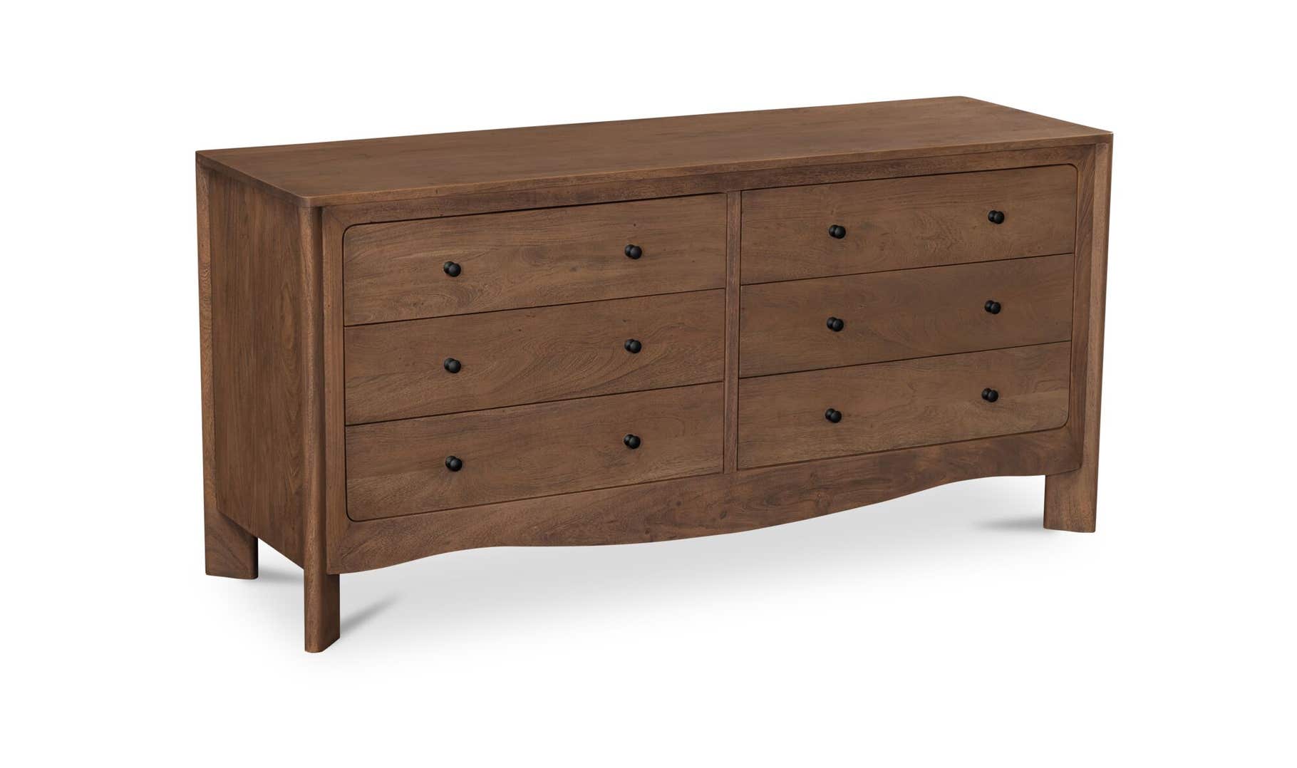Mabel 6 Drawer Dresser, Dark Brown
