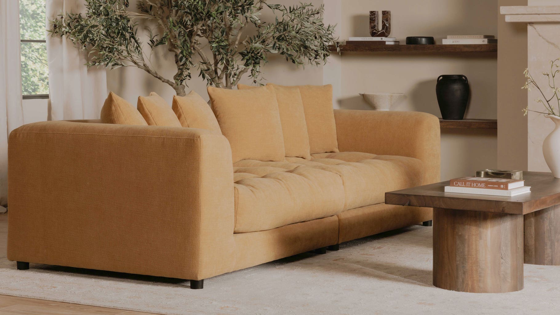 Davie Sofa, Golden Yellow