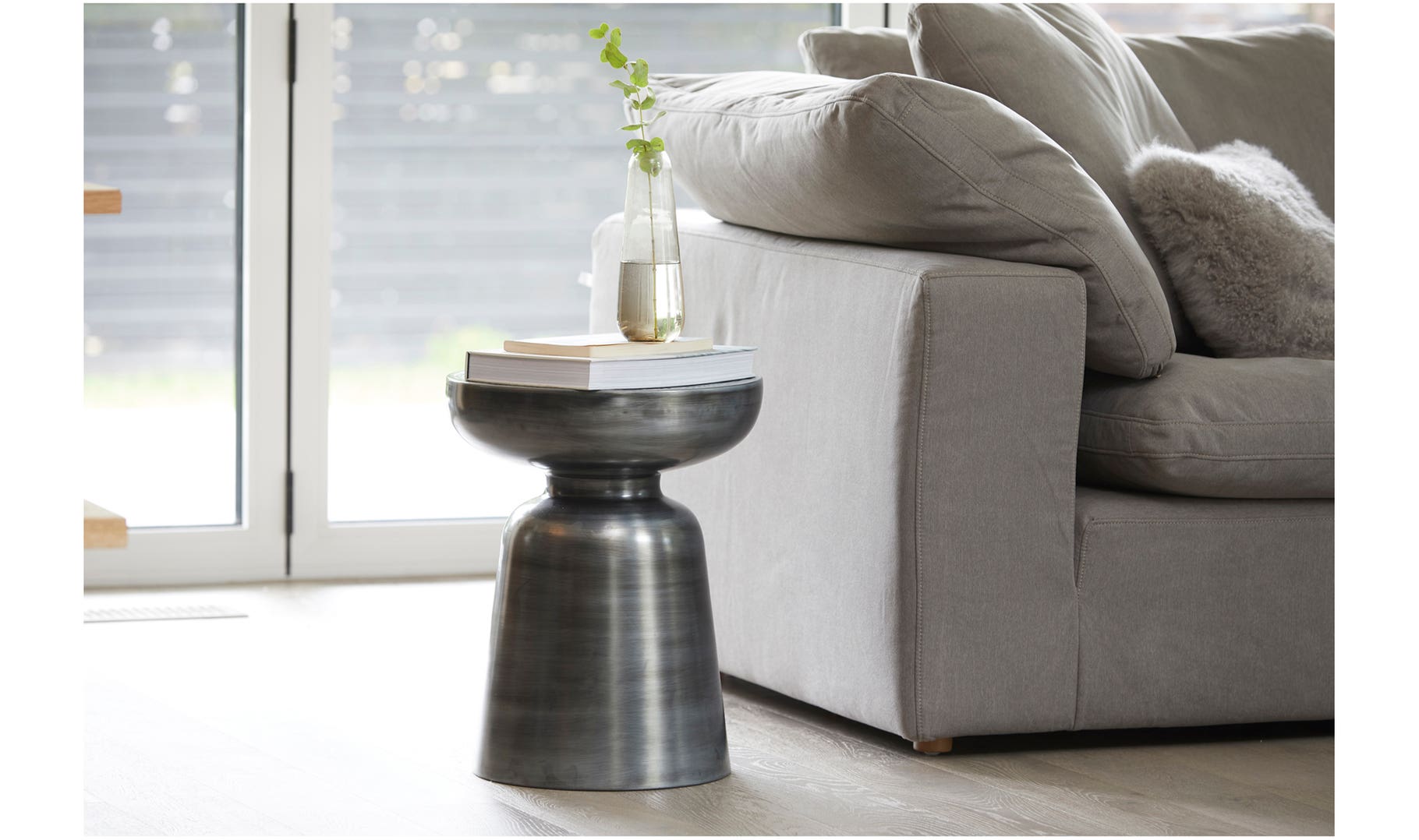 Arthur Accent Table, Antique Nickel