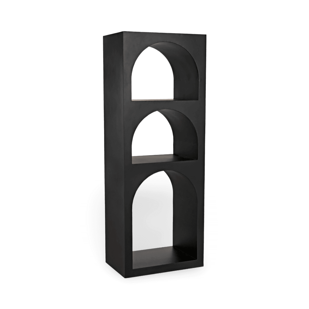 Aqueduct Bookcase, A, Black Metal