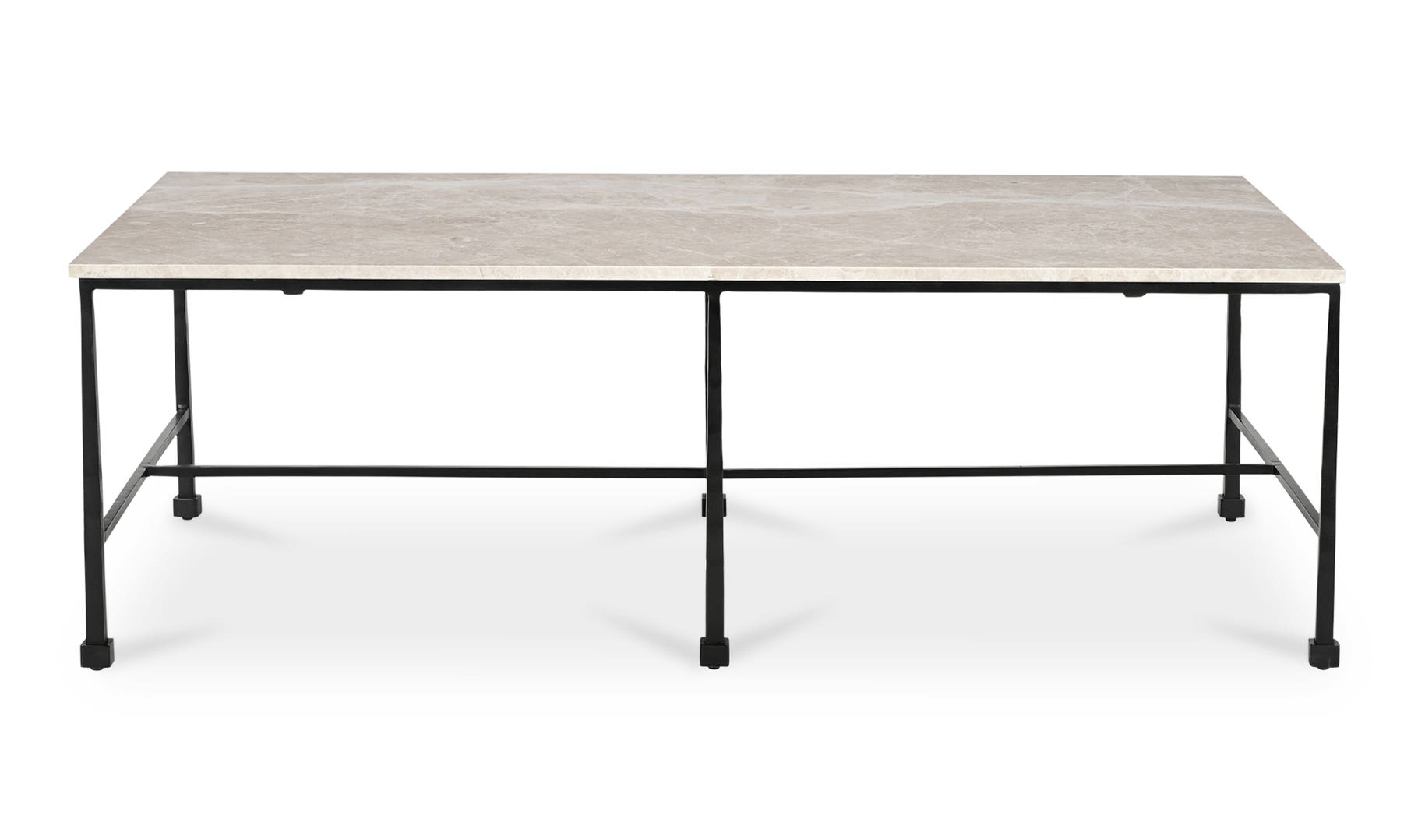 River Coffee Table, Botticino Marble