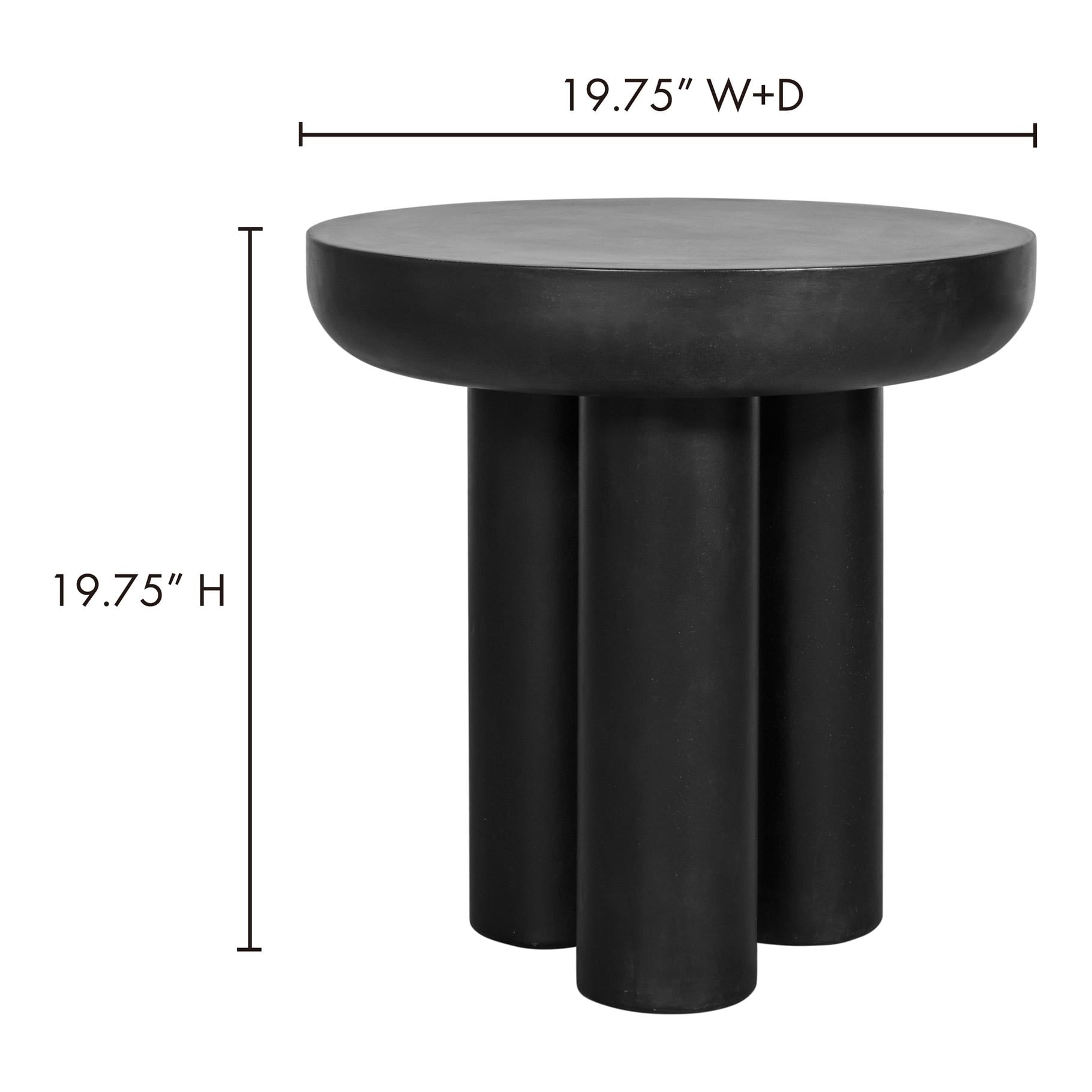 Rocca Side Table Black - Daniel House Club