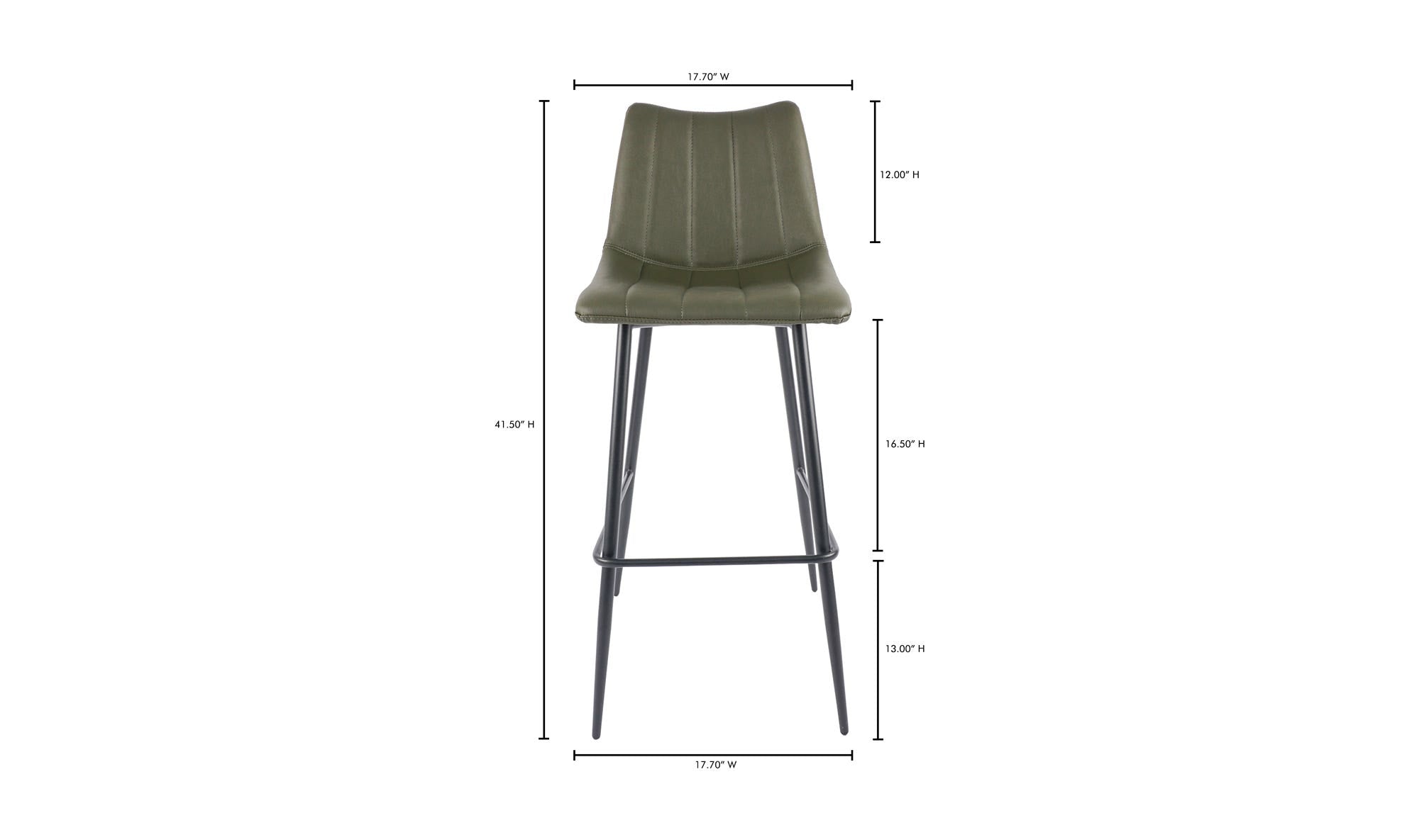 Alibi Barstool Dark Green - Set Of Two