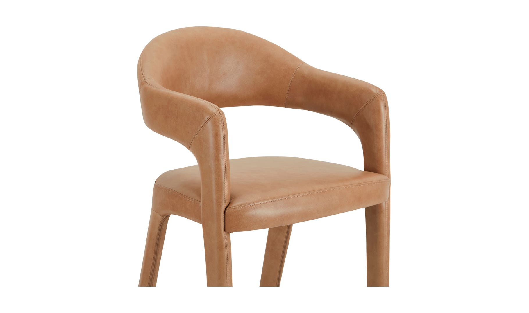 Martens Bar Stool, Brown Leather