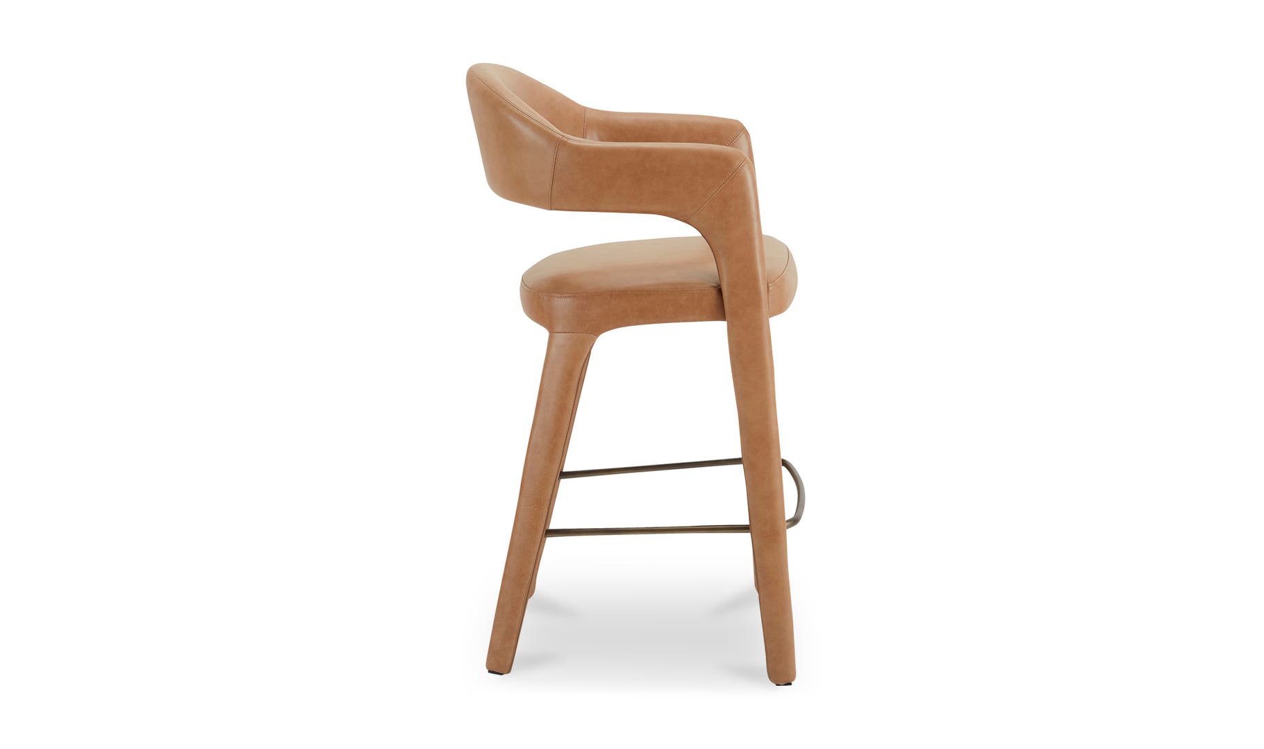 Martens Bar Stool, Brown Leather
