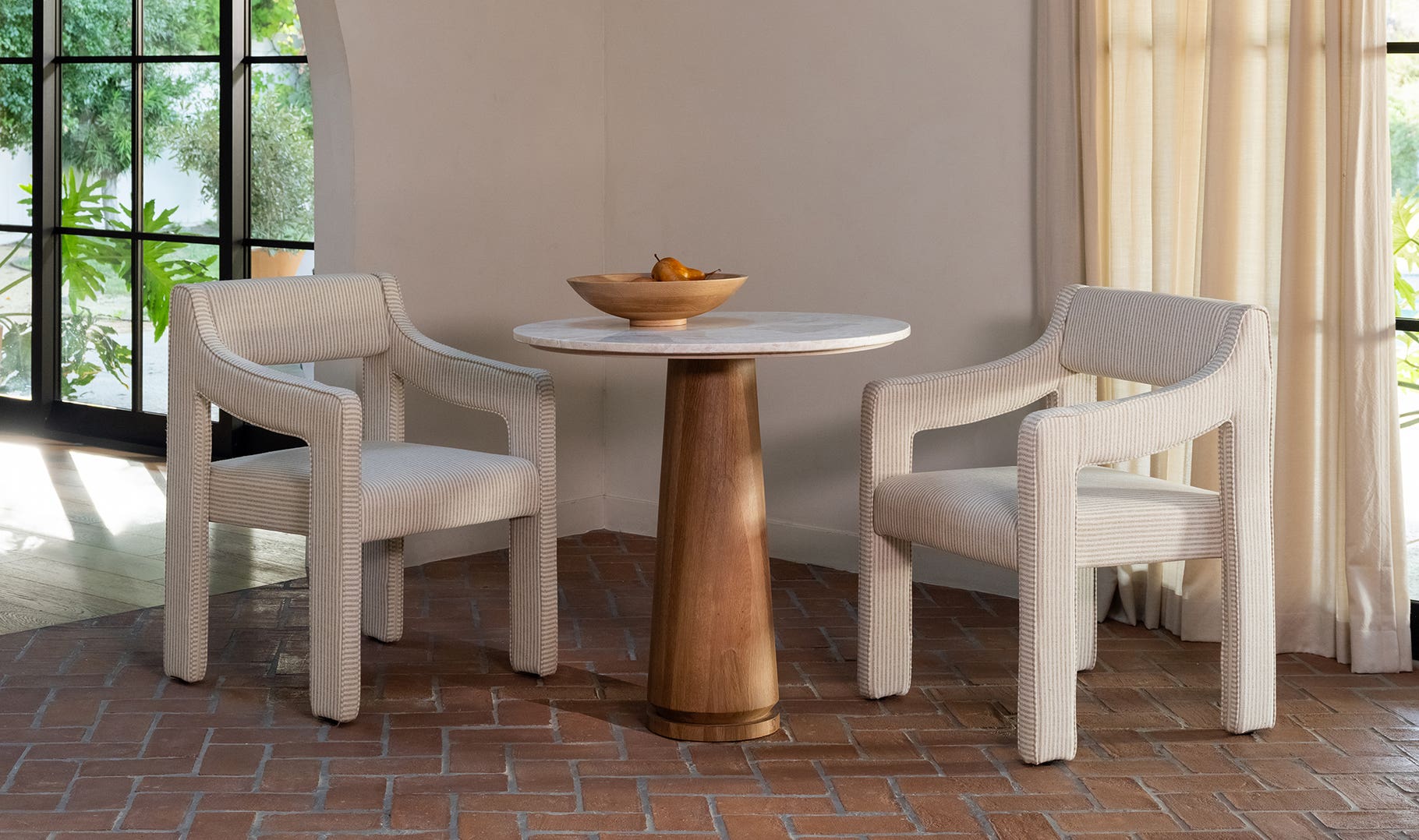 Elise Dining Chair, Stripe