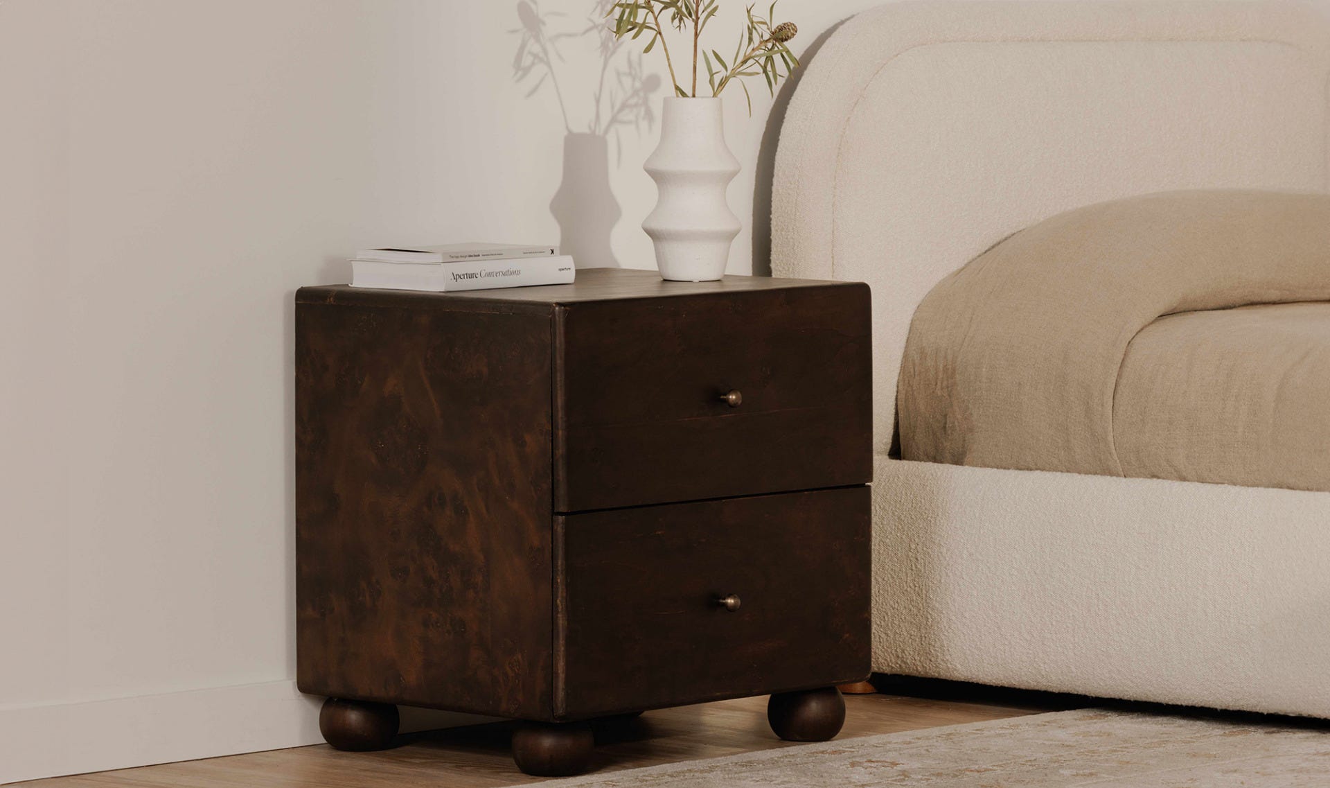 York Nightstand Dark Brown - Daniel House Club