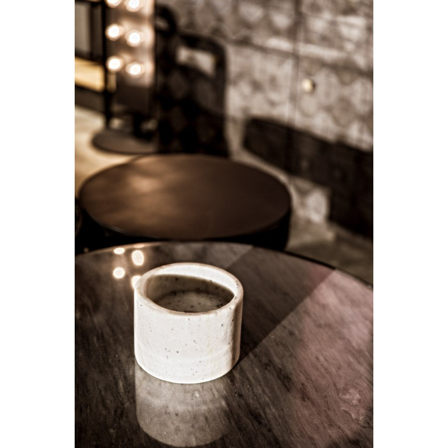 Syma Decorative Candle Holder, , Set of 2, White Marble