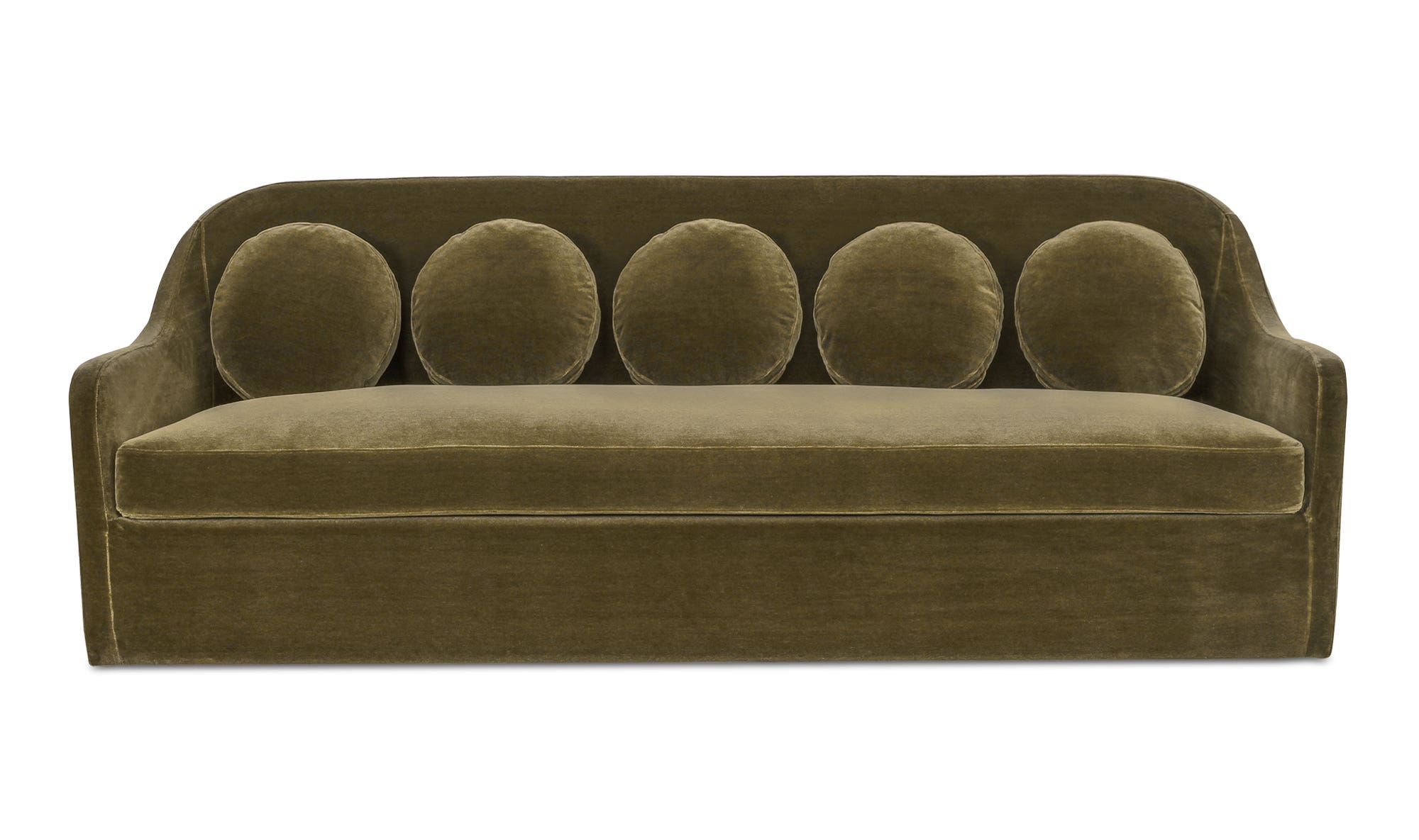 Rialto Sofa Dark Green Faux Mohair
